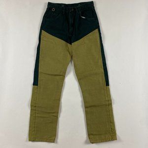 Vintage Wrangler Briar Brush Double Knee Pants 32 x 32 Fits 30 x 32 Green